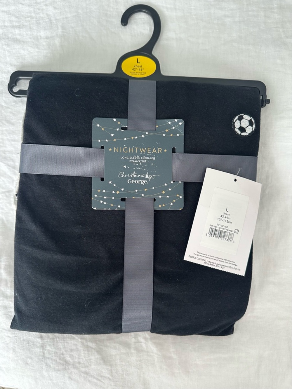 George Black Long Sleeve Nightwear Pajama Set - NWT